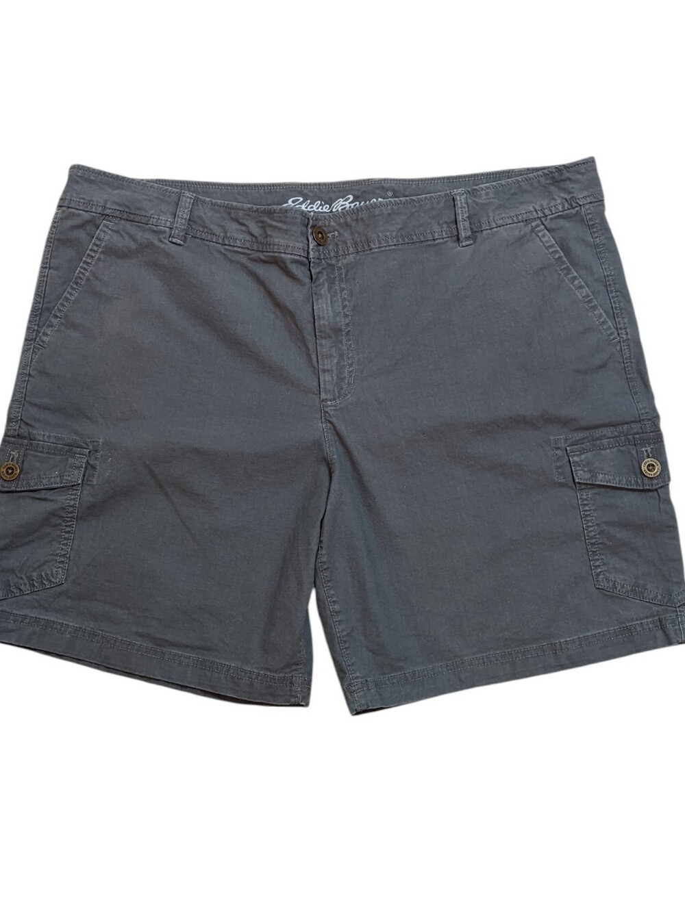 Eddie Bauer Women Cargo Hiking Shorts Gray 4 Pocket Ripstop Size 20